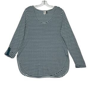Anthropologie Akemi + Kin Sylvie Striped Tunic Casual Long Sleeve Shirt Medium